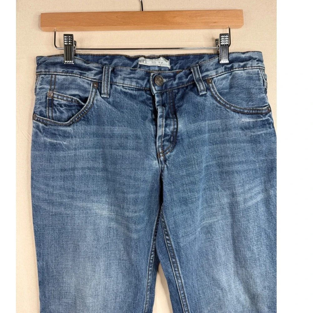 Free People Youthquake Crop Flare Jeans size 27 Blue Denim
